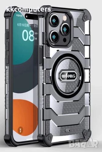 Калъф Wlons Hard Armor с MagSafe / Сив-прозрачен / за iPhone 17 Pro 6.3 Баркод : 3133279, снимка 1