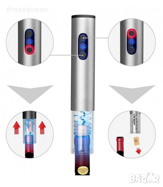 2907 Комплект за вино с автоматичен тирбушон , снимка 1
