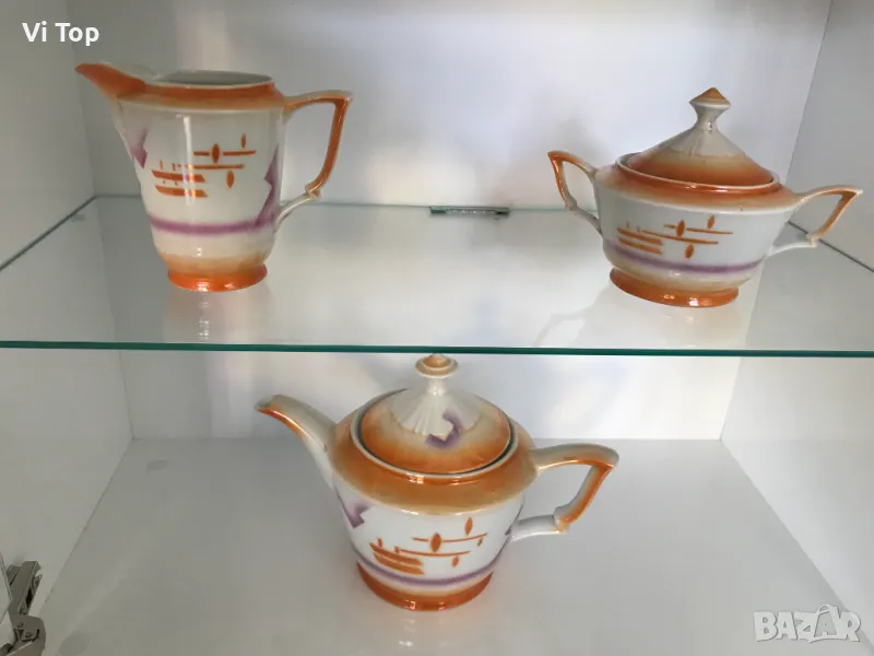Чайник, латиера и захарница 1930 г, снимка 1