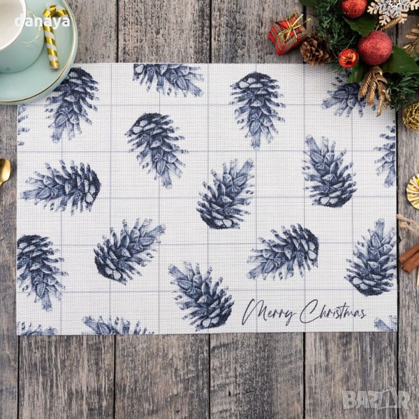 2331 Коледна подложка за хранене Шишарки, снимка 1