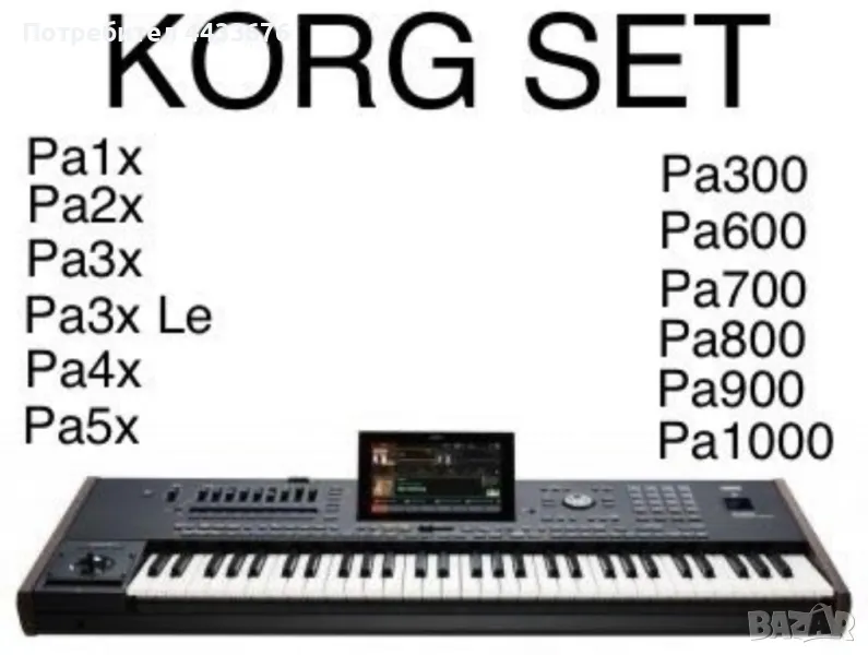 KORG-SET-STYLE Pa300,Pa600,Pa800,Pa900,Pa1000,Pa1x,Pa2x,Pa3x,Pa4x,Pa5x, снимка 1