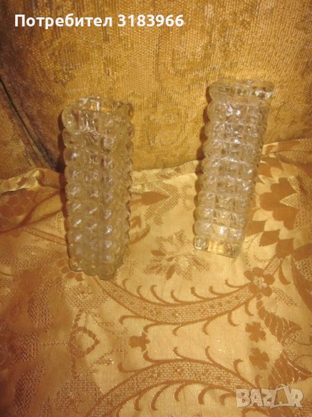 две вази от дебело стъкло, снимка 1
