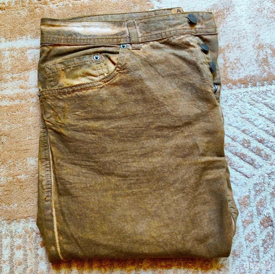 Италиански дънки Alcott 53, слим, № 36 (L), шоколадов цвят , снимка 1