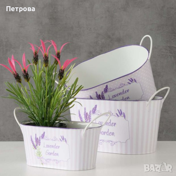 Метална кашпа-три размера/метална саксия/саксия/кашпа, снимка 1