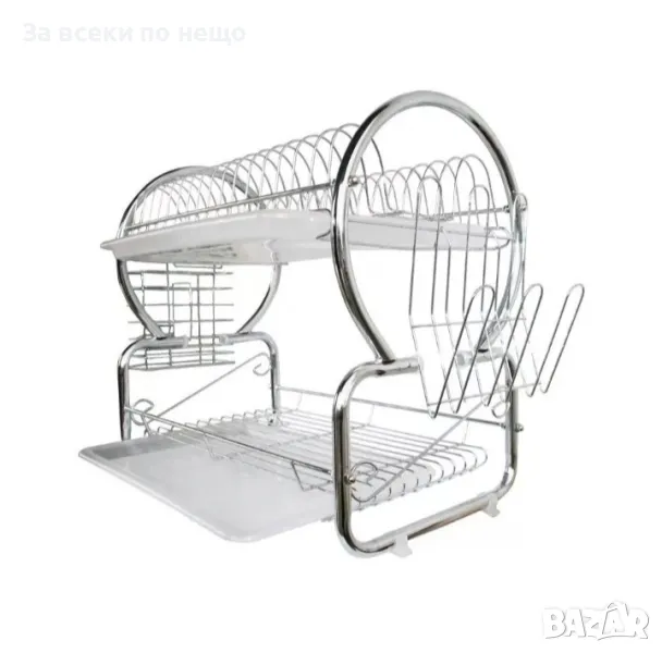 ✨Сушилник за съдове ELEKOM EK - 6032, 2 реда, 2 тави, Метал, снимка 1