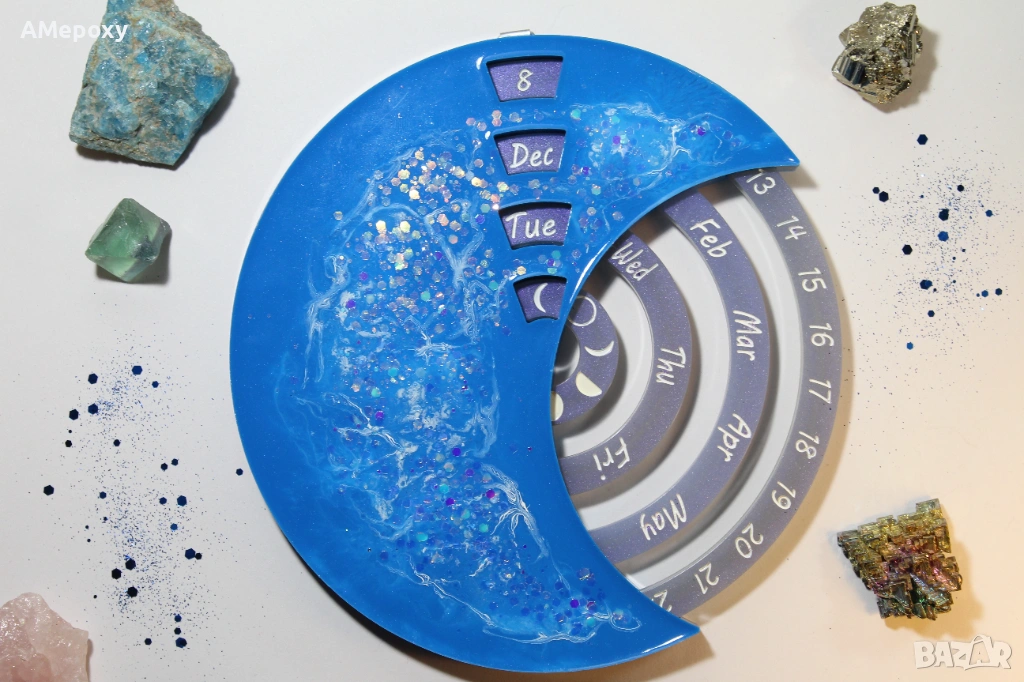 Вечен календар от епоксидна смола , снимка 1