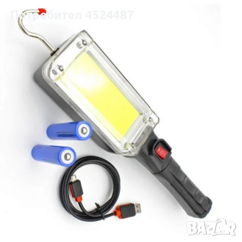 Мощна работна Led лампа ZJ-8859-B преносима с удължен заряд, снимка 4 - Лед осветление - 53370981