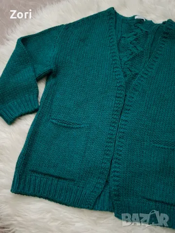 РАЗКОШНА зелена жилетка, снимка 3 - Жилетки - 47727166