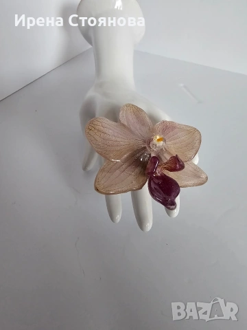 🌼"Орхидейна свежест" 🌼„Винтидж пръстен с истинска орхидея в епоксидна смола – уникално ръчно бижу“, снимка 10 - Пръстени - 53870085