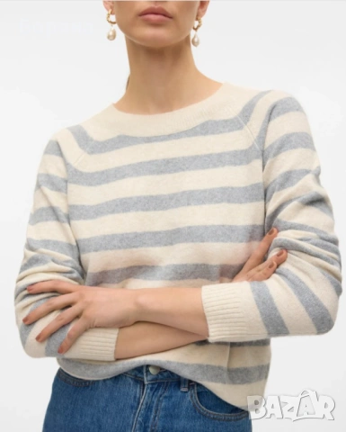 Vero Moda нов с етикет пуловер с брошка, снимка 8 - Блузи с дълъг ръкав и пуловери - 53287837