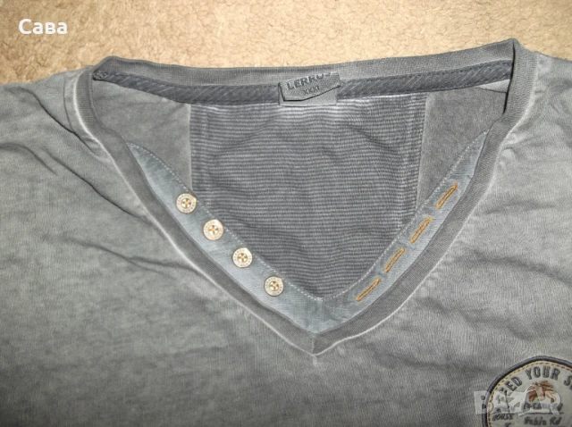 Тениски LERROS   мъжки,2ХЛ и 3ХЛ /светлосиня и сива/, снимка 6 - Блузи - 21621411
