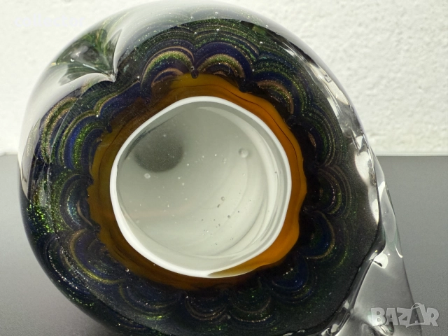 Стъклена сова / бухал Мурано. №7423, снимка 10 - Колекции - 51935597