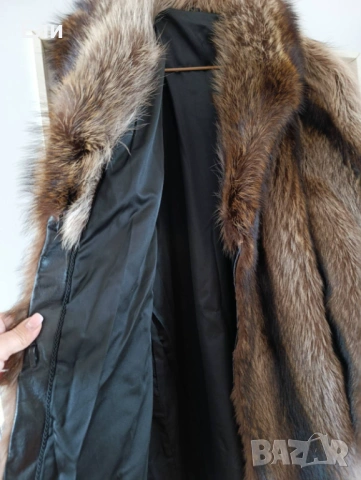 Дамско палто от естествен косъм ( енот) – много топло и елегантно, снимка 4 - Палта, манта - 53518847