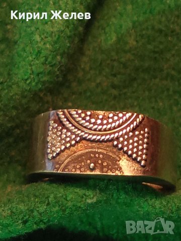 СТАР СРЕБЪРЕН АРТ ДЕКО ПРЪСТЕН ОКСИДИРАНО СРЕБРО 925 РЯДКА РЪЧНА МАЙСТОРСКА УНИКАЛНА ИЗРАБОТКА 25995