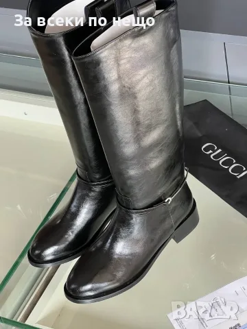 Gucci Дамски Ботуши Гучи - Черни Или Кафеви Код E168, снимка 12 - Дамски ботуши - 55840898