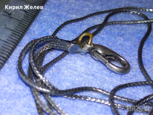 МАРКОВО НЕЖНО ТРОЙНО СРЕБЪРНО КОЛИЕ СРЕБРО 925 с БЯЛА ПОЗЛАТА / Закопчалката НЕ е Сребърна! 43808, снимка 15 - Колиета, медальони, синджири - 44664323