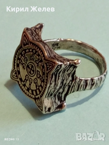 Авторски сребърен пръстен фентъзи дизайн майсторска изработка 48666, снимка 8 - Пръстени - 52918927