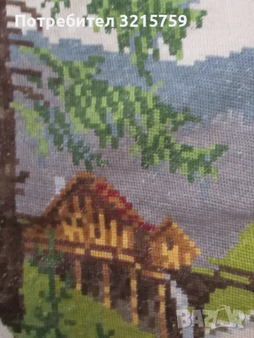 Ръчно шит гоблен - 23х15см., снимка 3 - Гоблени - 50100280