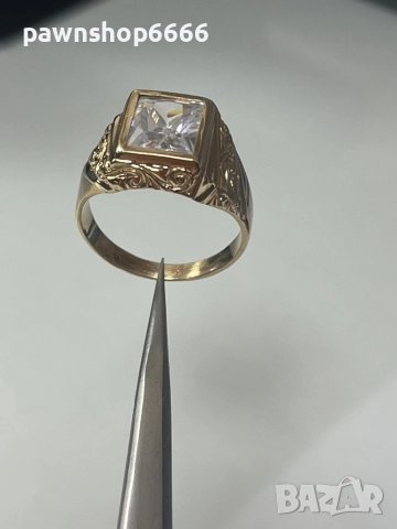 Златен пръстен 14 карата , снимка 16 - Пръстени - 52152176