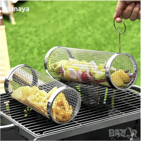 5350 Цилиндрична кошница за барбекю скара за зеленчуци