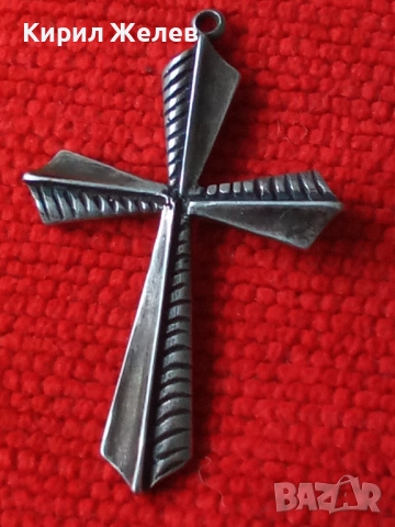 Старо сребърно кръстче 18718, снимка 4 - Колиета, медальони, синджири - 52360621