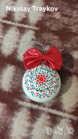Рисувана коледна играчка за елха