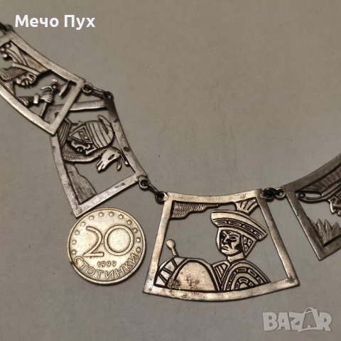 Старо сребърно колие (178), снимка 7 - Колиета, медальони, синджири - 41926941