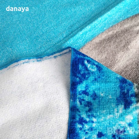 5900 Плажна кърпа Делфини, 150×70 cm, снимка 4 - Хавлиени кърпи - 50461028