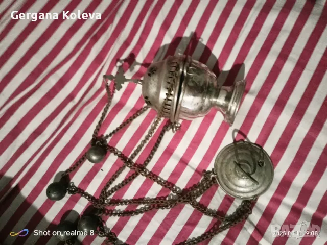 старинно медно кандило, снимка 8 - Антикварни и старинни предмети - 50304406