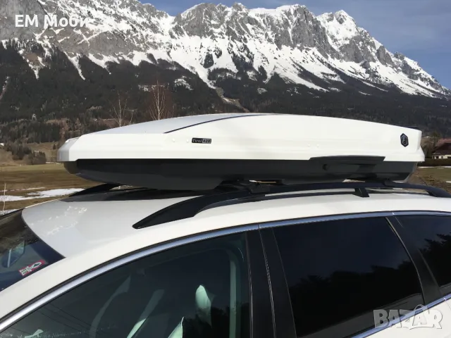 Багажник тип автобокс NORTHLINE Tirol 420 TEF Dual Бял гланц за автомобил, снимка 5 - Аксесоари и консумативи - 47535111