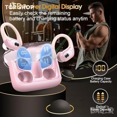 Нови Bluetooth 5.3 слушалки Безжични Водоустойчиви Earbuds за музика, снимка 7 - Bluetooth слушалки - 49450878