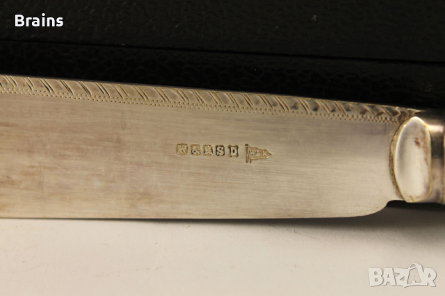 Стар Комплект Английски Посребрени Прибори Вилици Ножове, снимка 4 - Антикварни и старинни предмети - 44838881