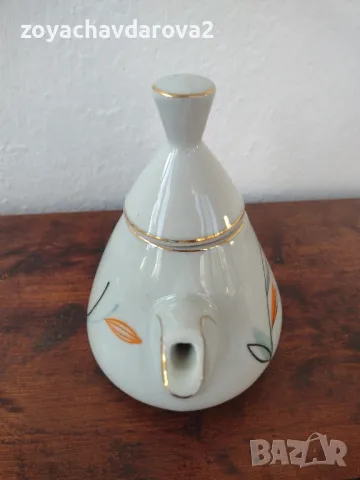 БЪЛГАРСКА ПОРЦЕЛАНОВА КАНА ОТ СЕРВИЗ, снимка 2 - Сервизи - 49004042