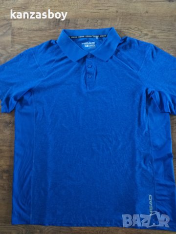 head men's blue polo shirt - страхотна мъжка тениска КАТО НОВА 2ХЛ, снимка 3 - Тениски - 41424339