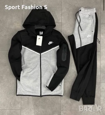 Мъжки екип Nike Tech Fleece Black and Grey, снимка 1