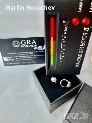 Сребърни обеци с мойсанит (Диамант) 0.5 карата, снимка 9 - Обеци - 53647946