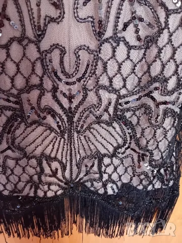 Рокля с пайети и ресни/Гетсби , снимка 4 - Рокли - 49959426