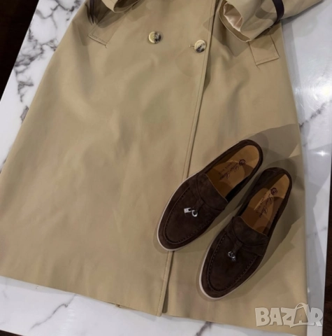 унисекс мокасини от естествен велур loro piana 