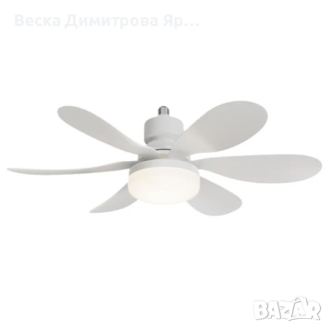 Модерна вентилаторна лампа с форма на цвете, LED осветление, дистанционно, 40W, 1200 лумена, снимка 8 - Друга електроника - 51070657