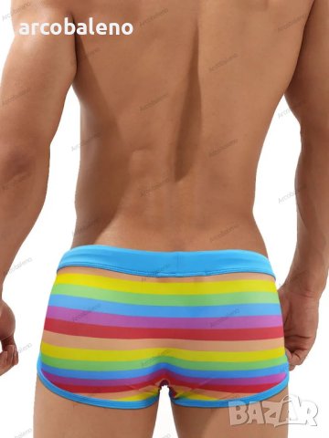 Мъжки бански шорти Rainbow fashion tethered slim Boxer , снимка 3 - Бански - 41450471