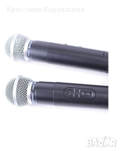 Професионална система с 2 безжични микрофона SM-58, снимка 1
