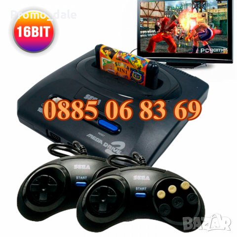 Телевизионна игра Sega Mega Drive 2, 16 битова, игрова конзола