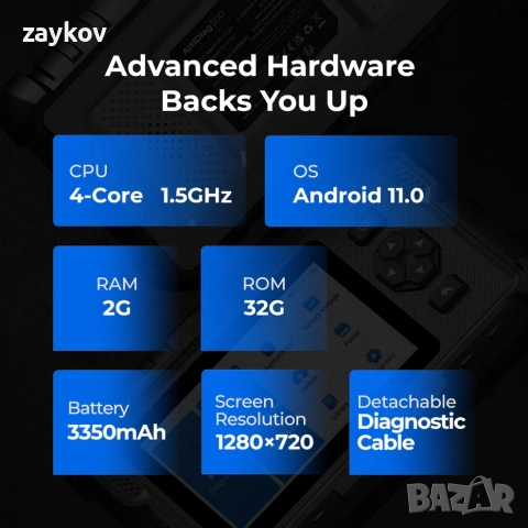 5-инчов диагностичен инструмент - доживотни актуализации на PCM/TCM/ABS/SRS, снимка 6 - Аксесоари и консумативи - 52976685