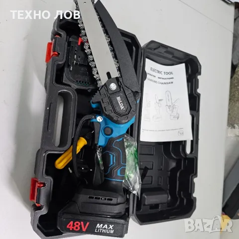 Акумулаторна резачка за дърва и клони с 2 литиевойонни батерии-48v и 2 вериги

, снимка 5 - Други стоки за дома - 36689942