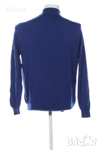 100 % Вълнен пуловер The Old Course St Andrews мъжки размер L, с цип до четвърт, произведен в Шотла, снимка 2 - Пуловери - 53861678