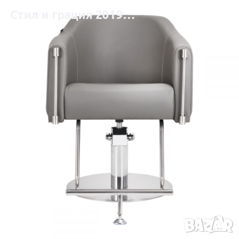 Фризьорски стол Gabbiano Burgos - сив/черен, снимка 2 - Фризьорски столове - 44762177
