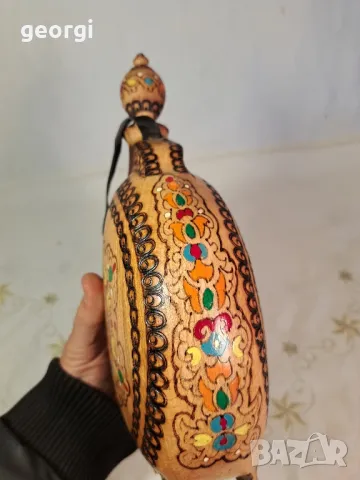 голяма декоративна дървена бъклица 7/3, снимка 6 - Антикварни и старинни предмети - 49784028