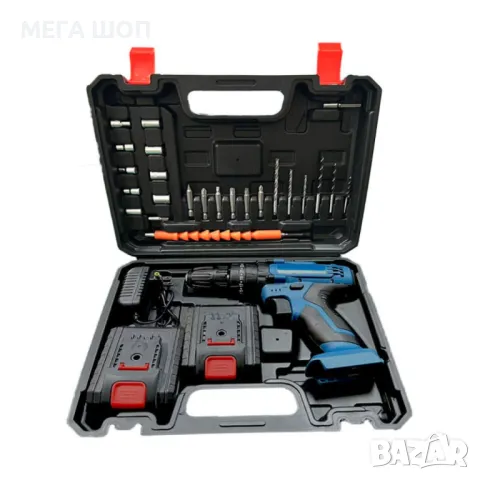 Машина за пробиване и завинтване в куфар,23 части,2 батерии, снимка 2 - Други инструменти - 50313346