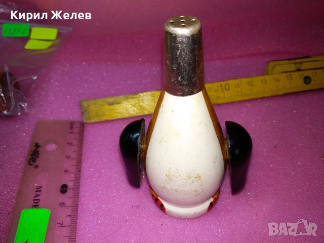 СТАРА ФИГУРАЛНА ДЪРВЕНА СОЛНИЧКА - ПИНГВИН За МЕХАНА ВИЛА БИТОВ КЪТ КОЛЕКЦИЯ 42948