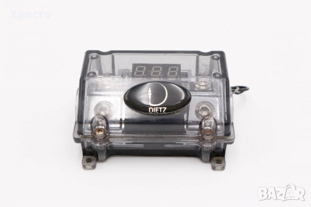 Dietz + LED Voltmeter blue /бушон 100 ампера за кола аудио